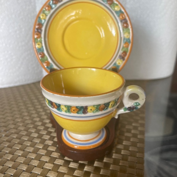 Antique Italian made cup and saucer - Picture 4 of 5